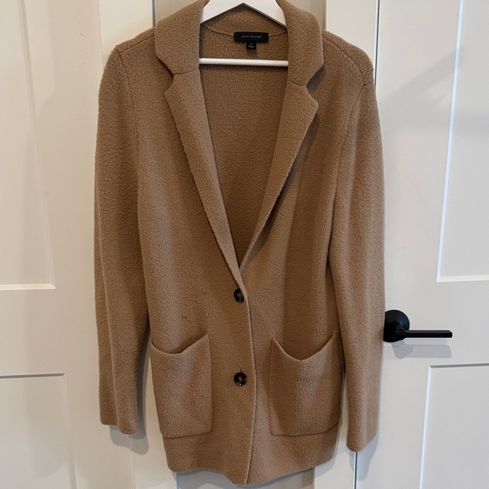 Tan Button-Up Cardigan